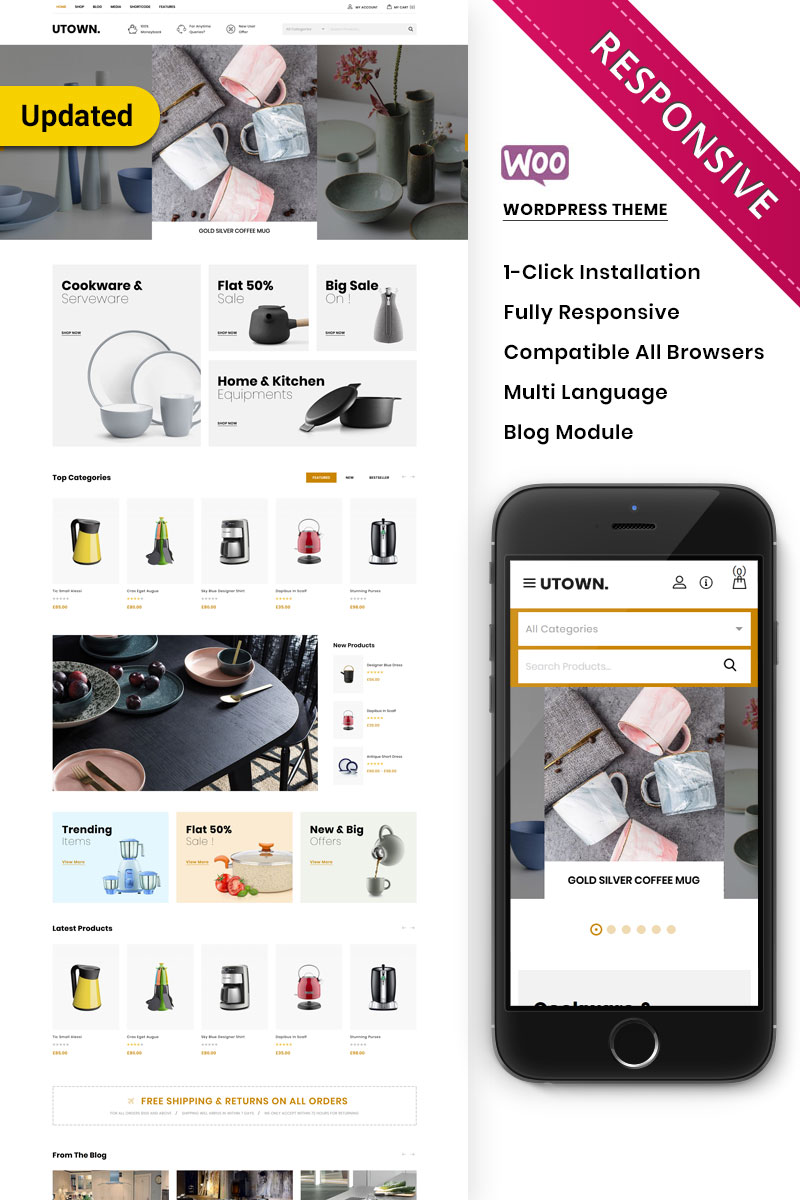 Utown - The Mega Kitchen Store Premium WooCommerce Theme