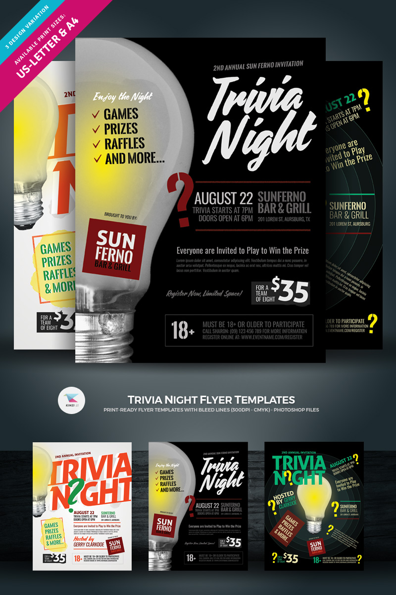 Trivia Night Flyer - Corporate Identity Template
