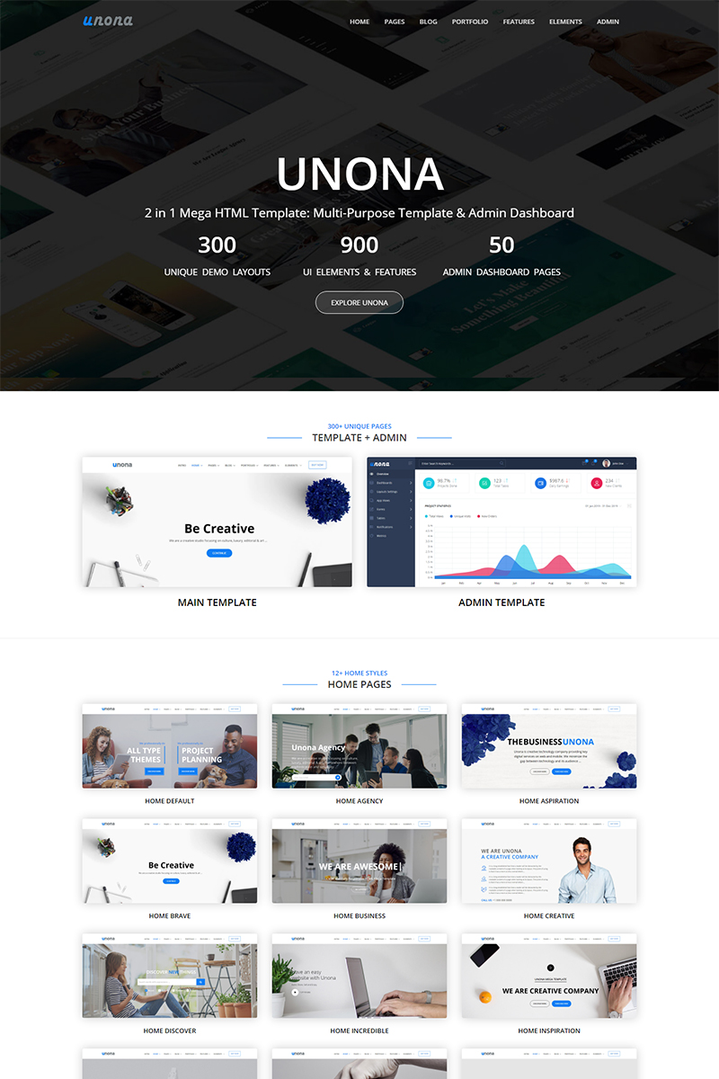 Unona - All in One Mega HTML Business Template