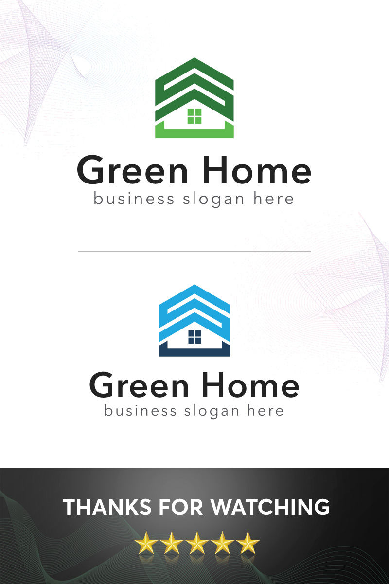 Green Home Logo Template