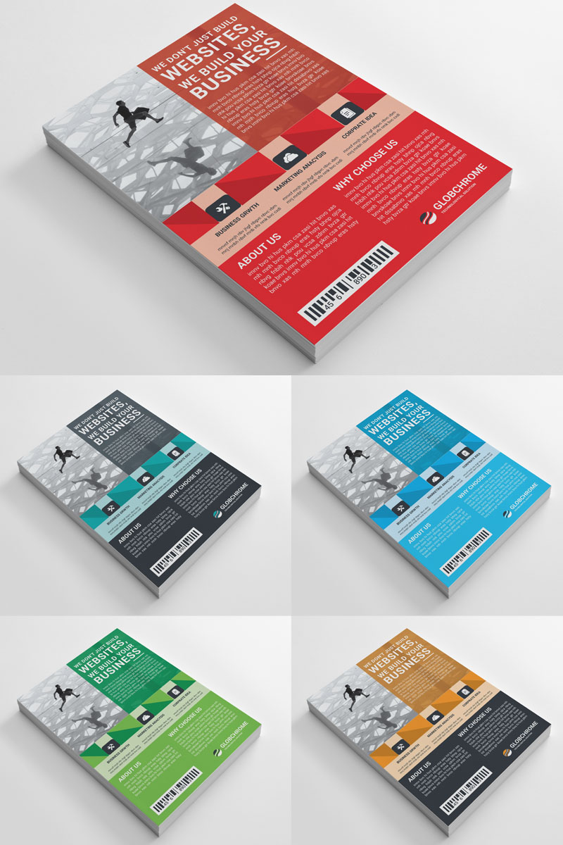 Red Color  Flyer - Corporate Identity Template