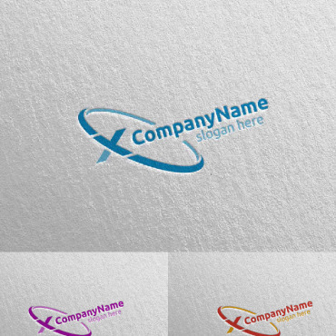 X Initial Logo Templates 98191