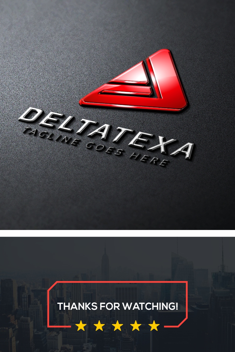 Delta D Letter Logo Template