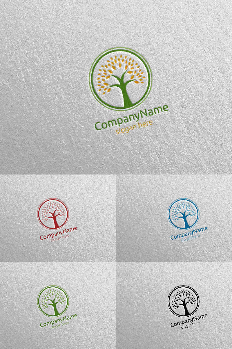 Tree Digital Financial Investment  2 Logo Template