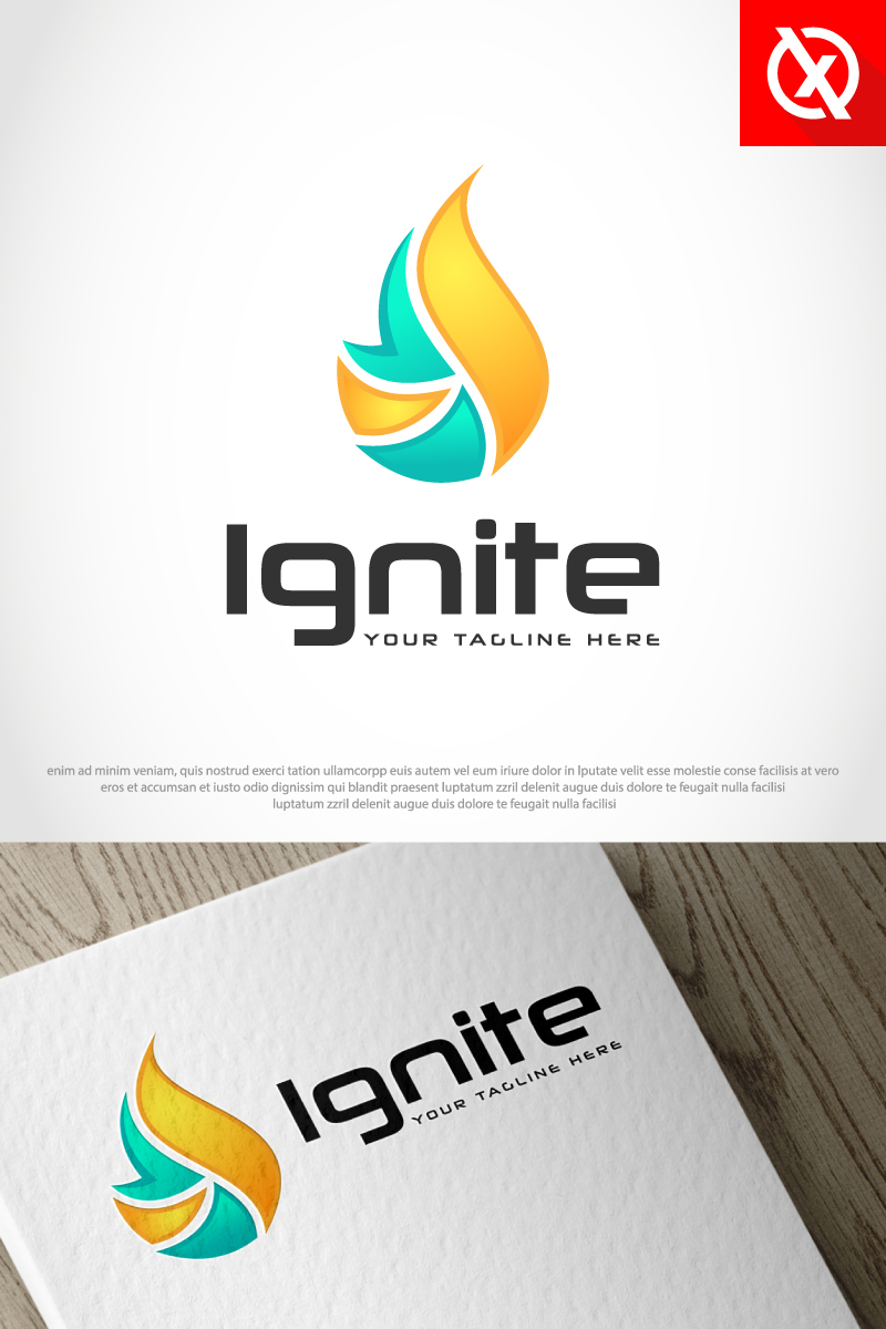 Ignite Flame Flare Fire Logo Design