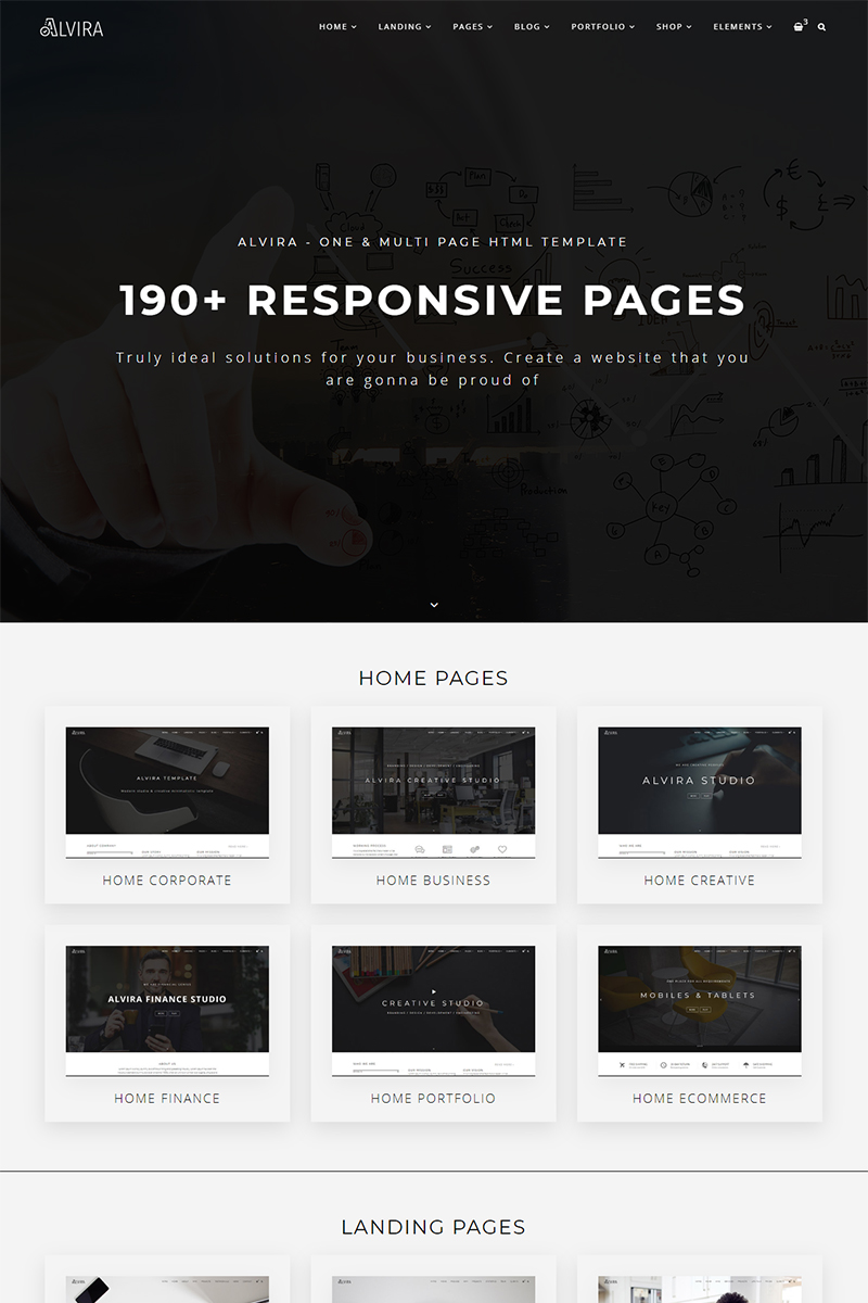 Alvira - One and Multi Page HTML Website Template