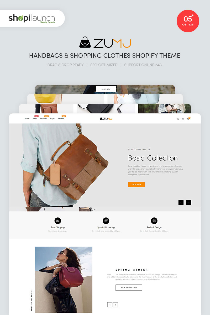 Zumj - Handbags & Shopping Clothes Shopify Theme