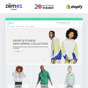 Apparel Fitness Shopify Themes 98283