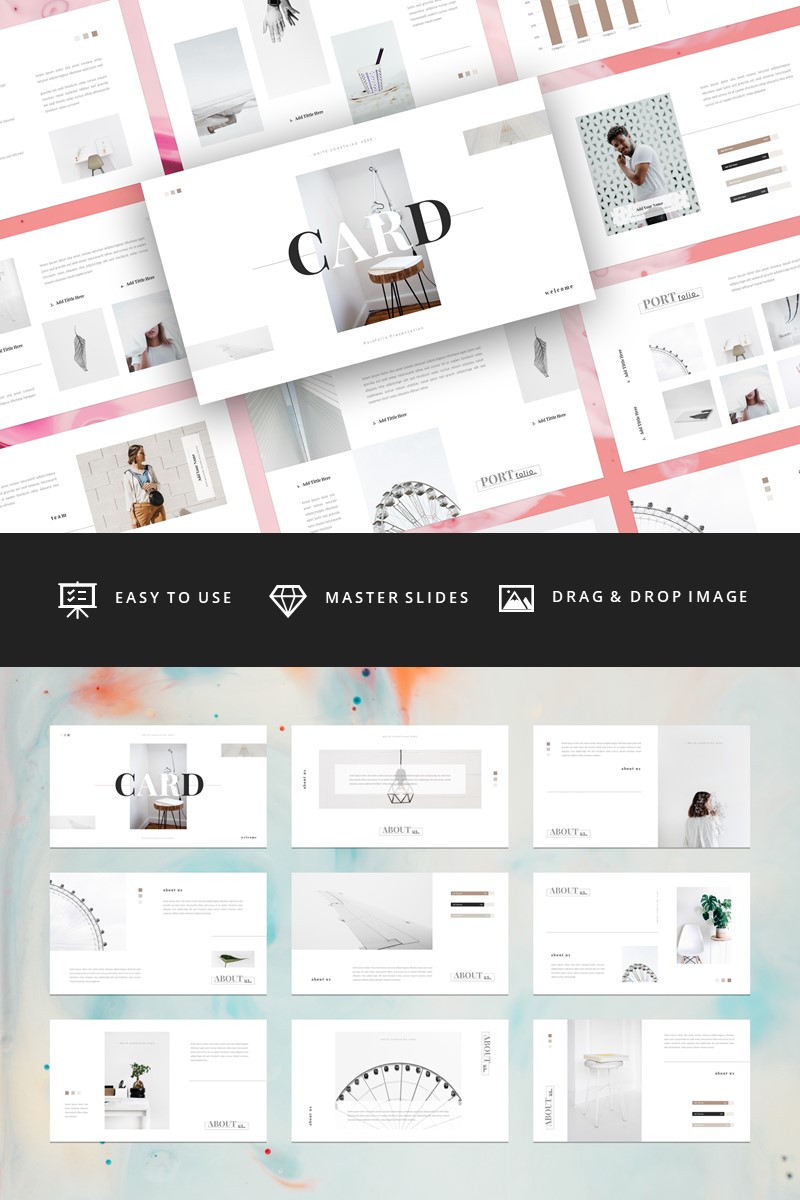 Card - Portfolio PowerPoint template