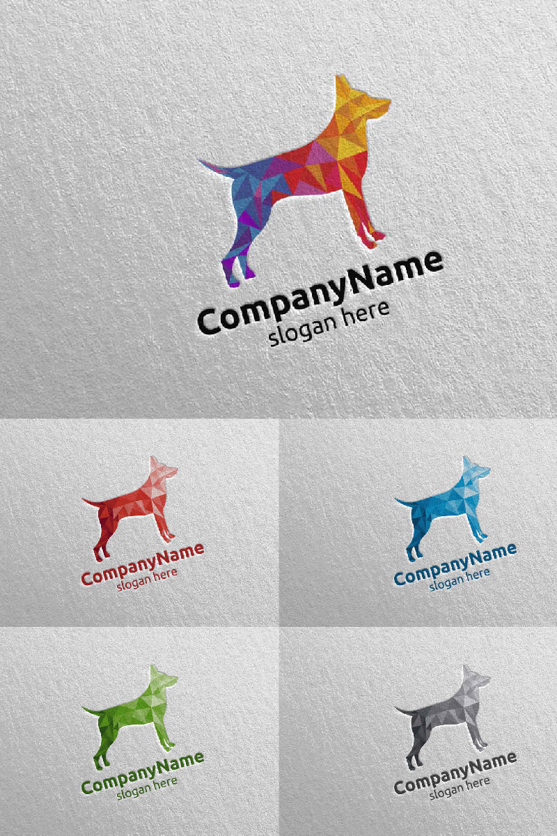 Dog for Pet Shop, Veterinary, or Dog Lover Concept 1 Logo Template