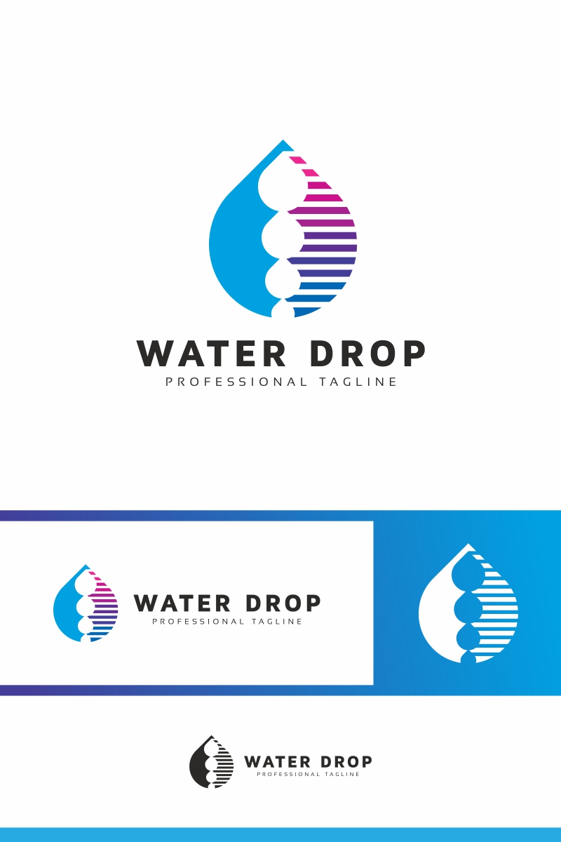 Water Drop Logo Template