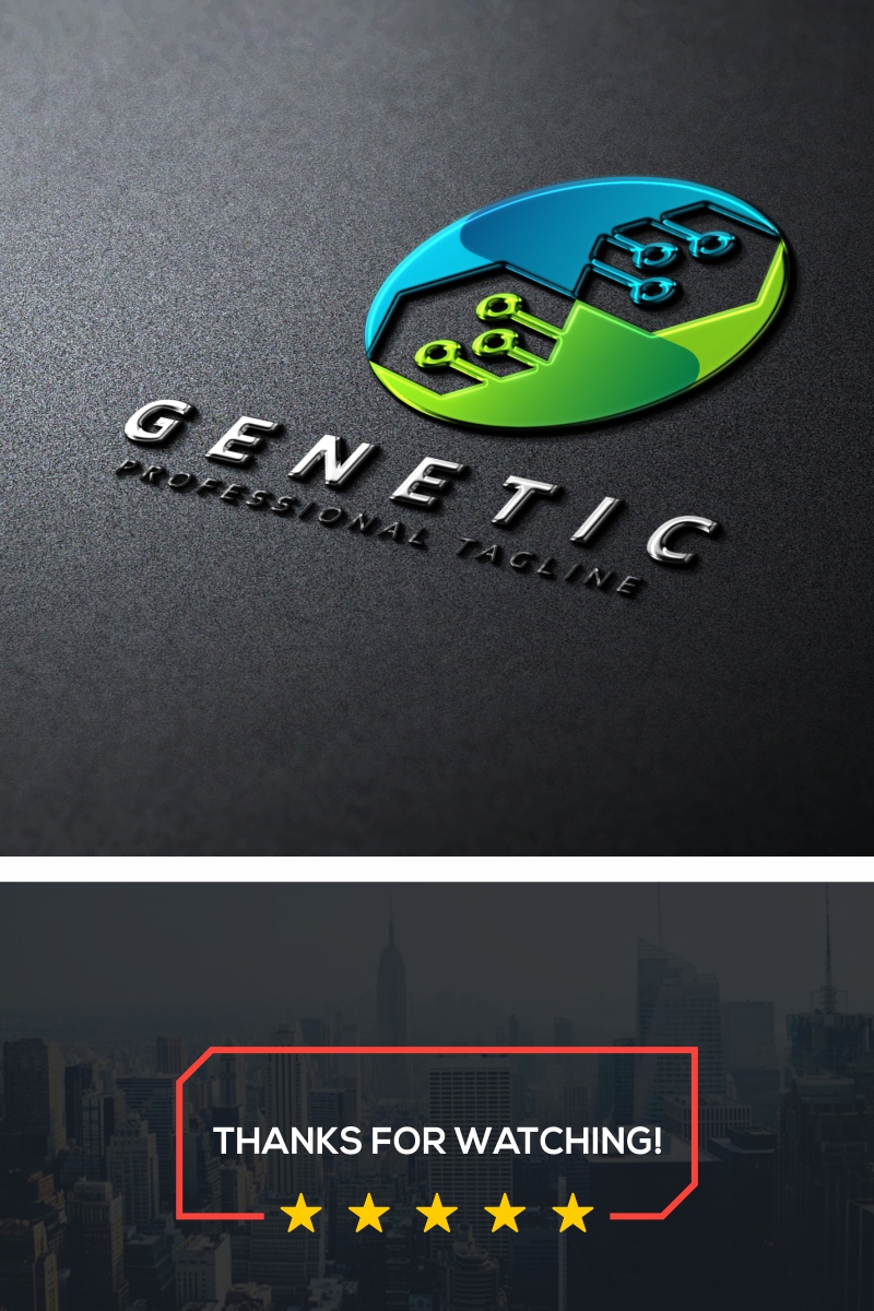 Genetic Dna Tech Logo Template