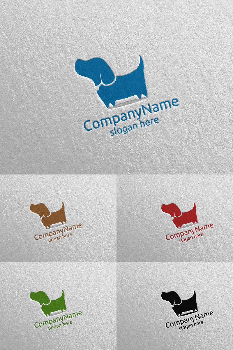 Dog for Pet Shop, Veterinary, or Dog Lover Concept 12 Logo Template
