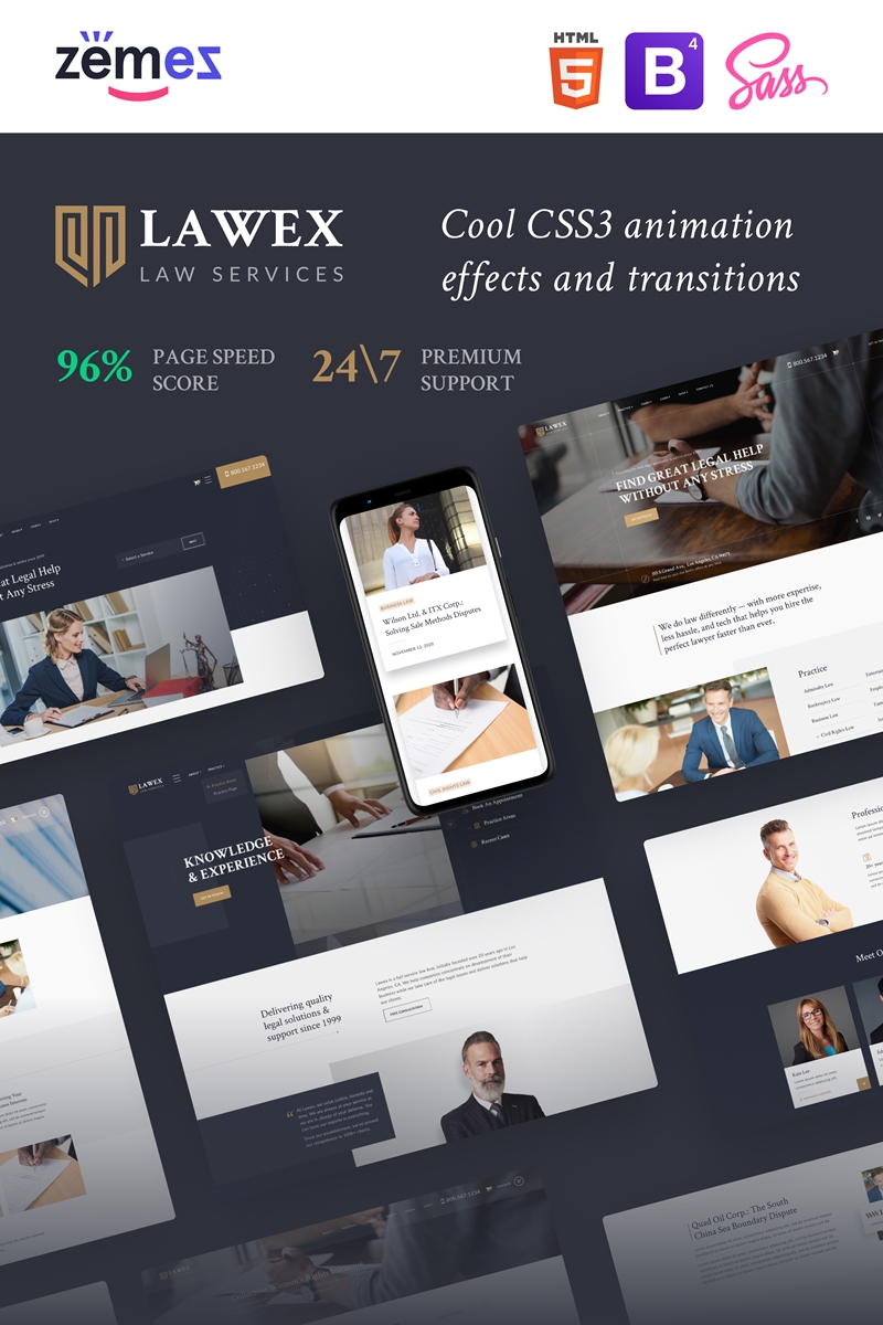 Lawex - Law Company Website Template