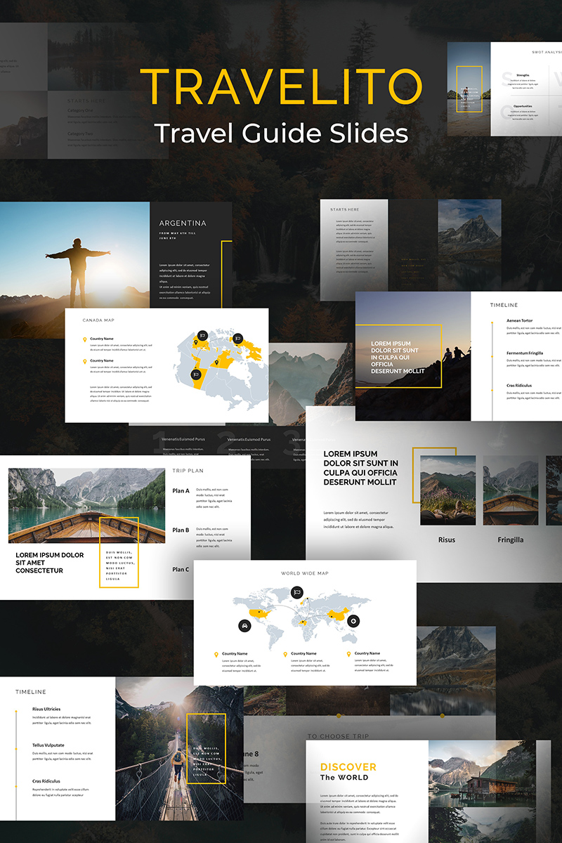 Travelito Travel Guide Slides PowerPoint template