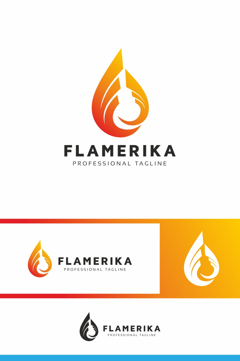 Flame Drop Logo Template