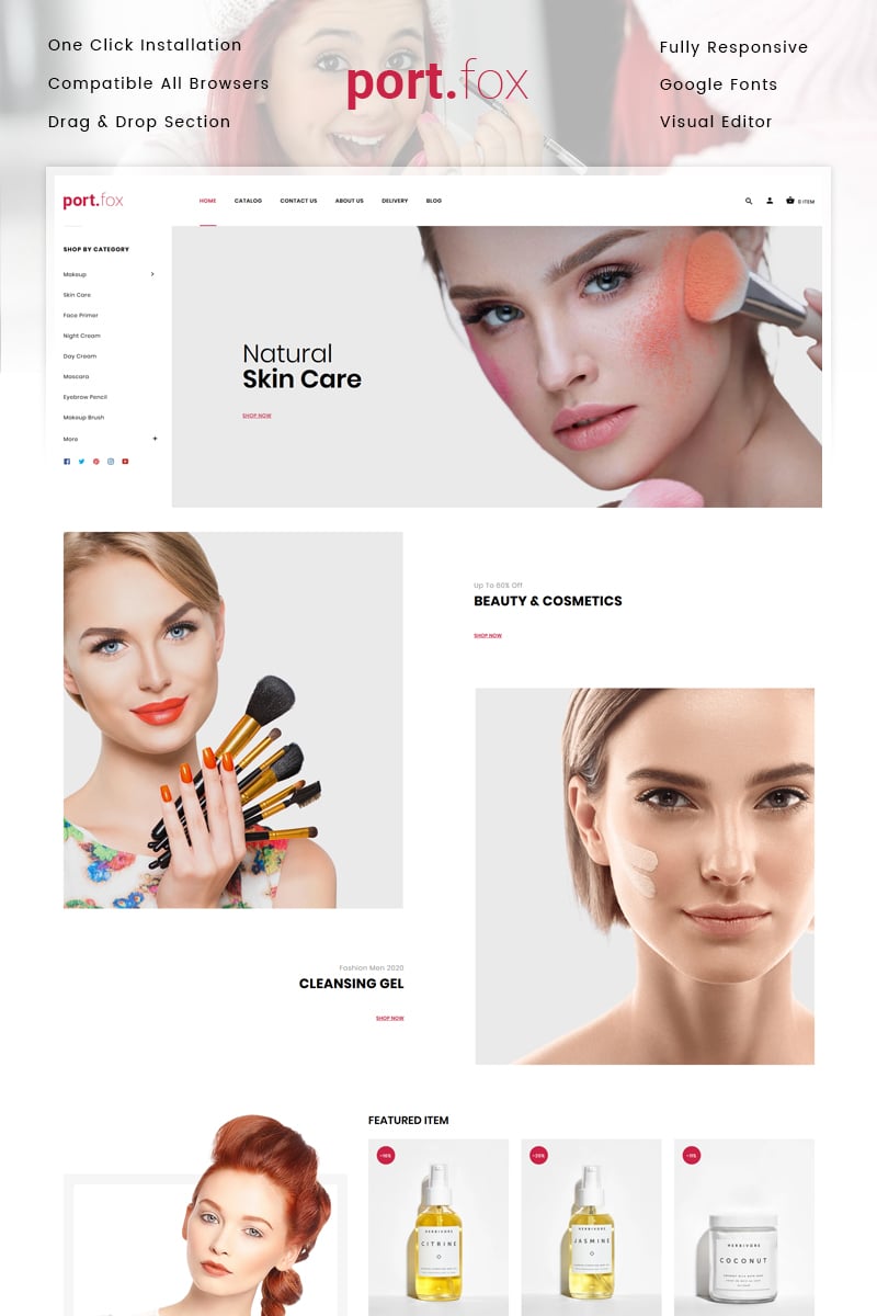 Portfox - Cosmetics Store Shopify Theme