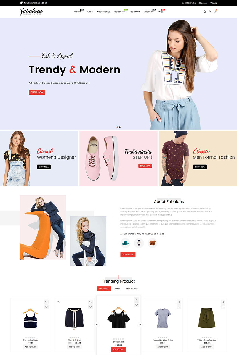 Fabulous Fashion Store Shopify Theme