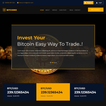 Cryptocurrency Sell Landing Page Templates 98592