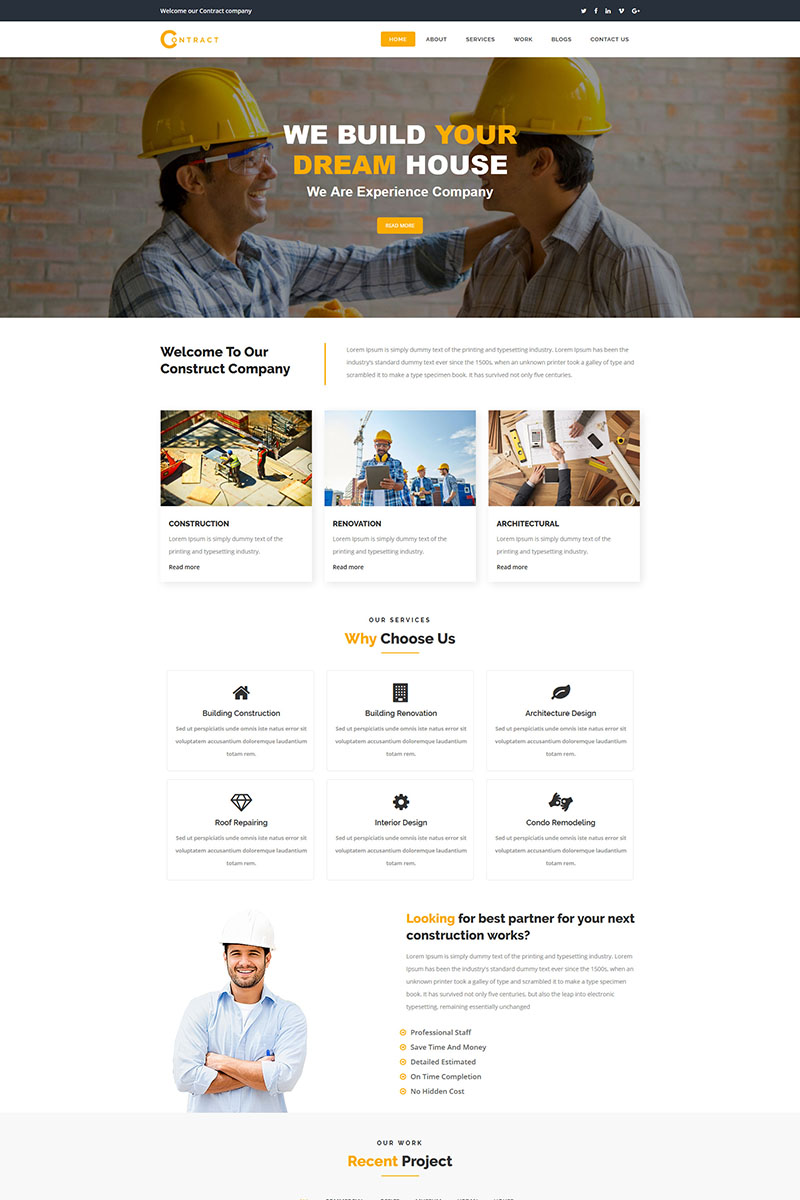 Contract - Construction HTML5 Template