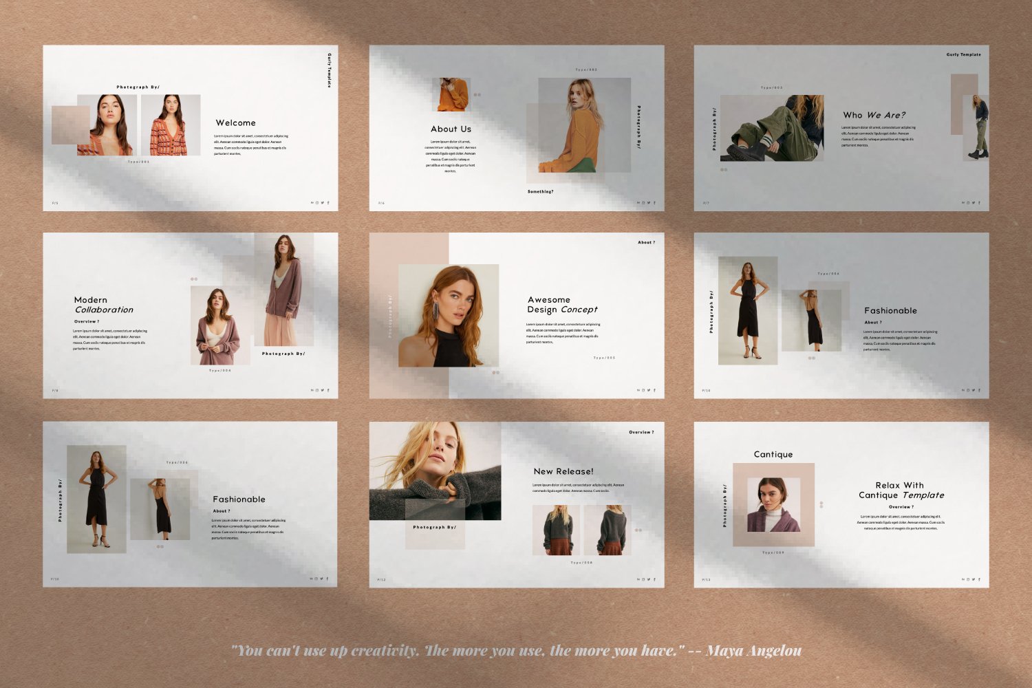 Cantique Minimal PowerPoint template