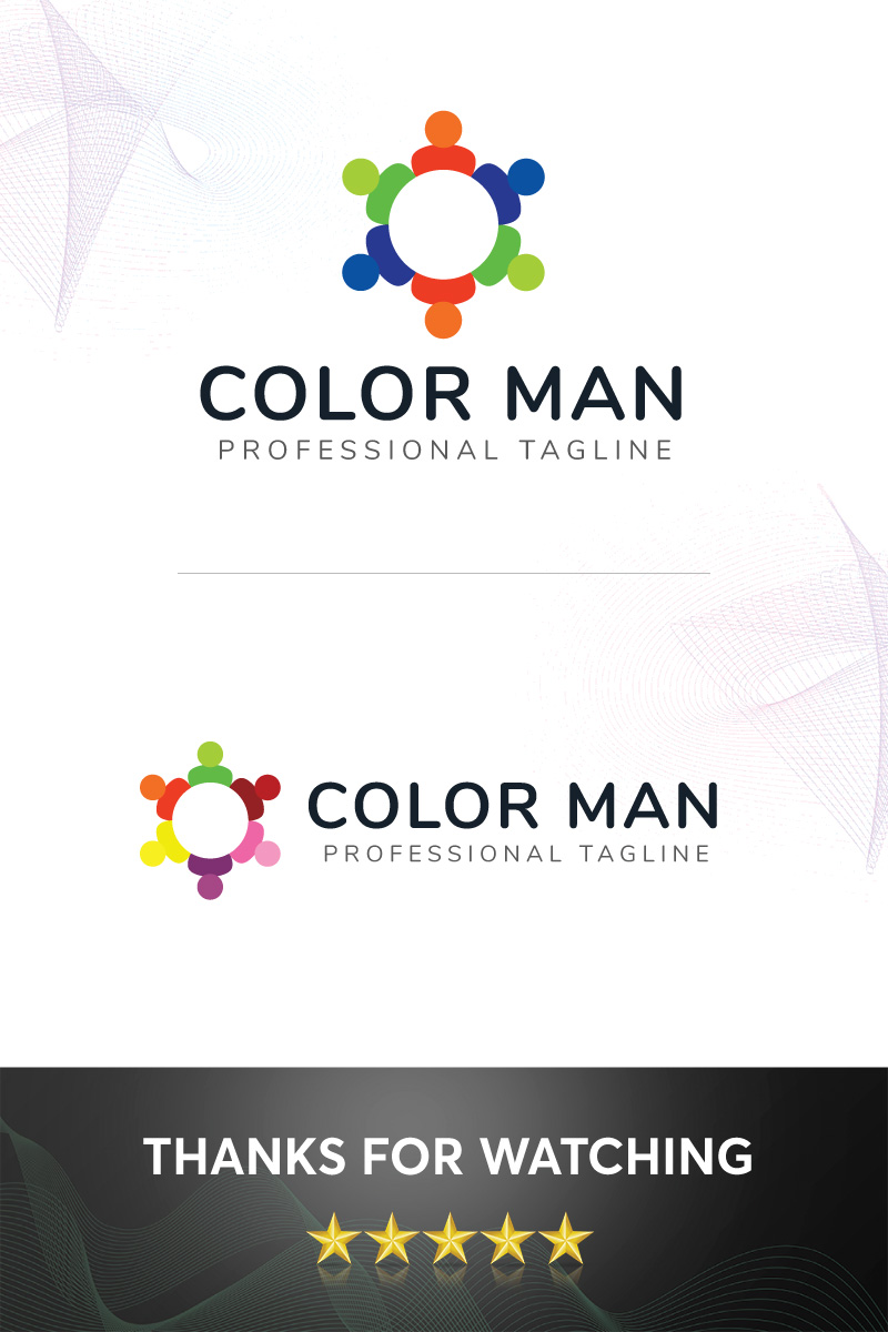 Color Man Logo Template