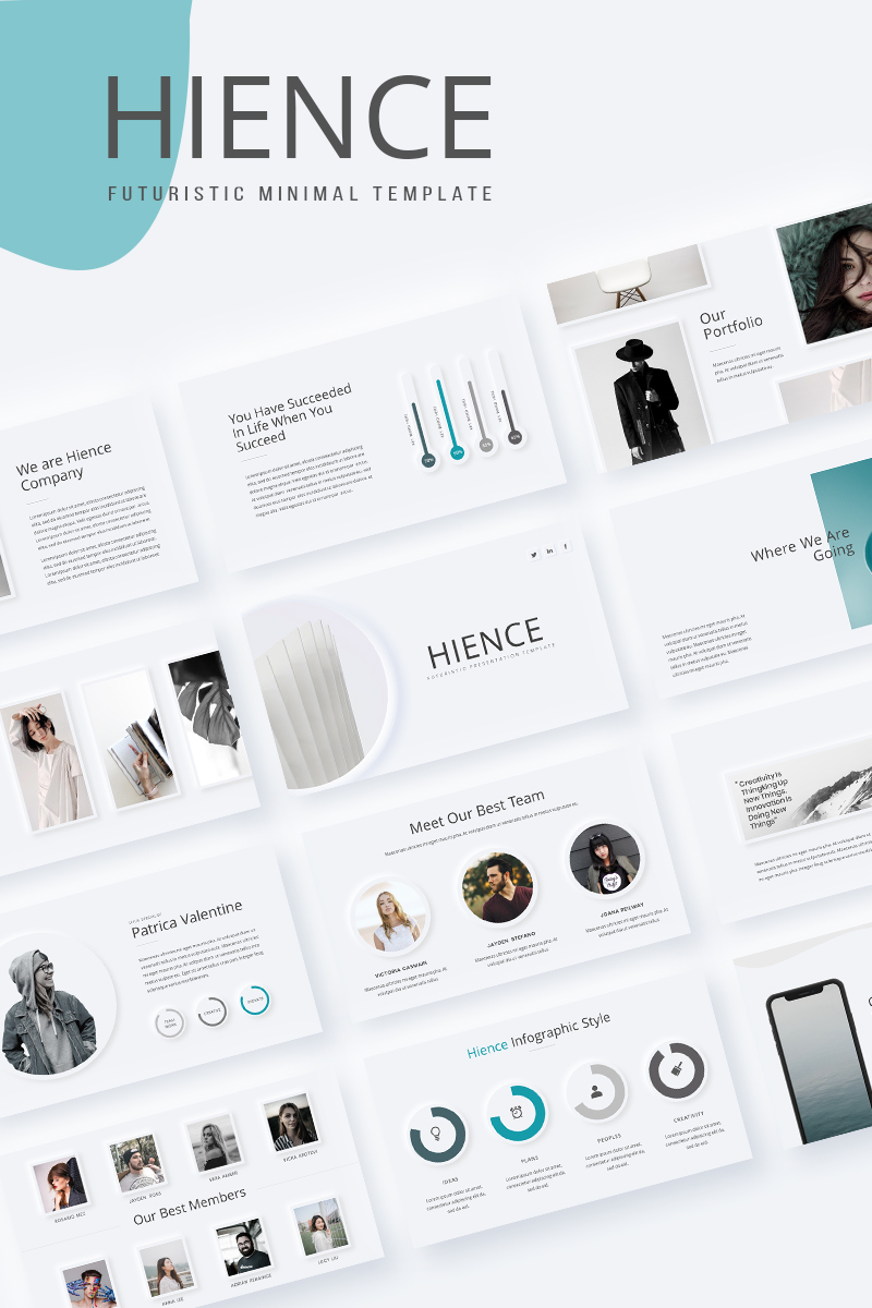 Hience Futuristic Minimal PowerPoint template