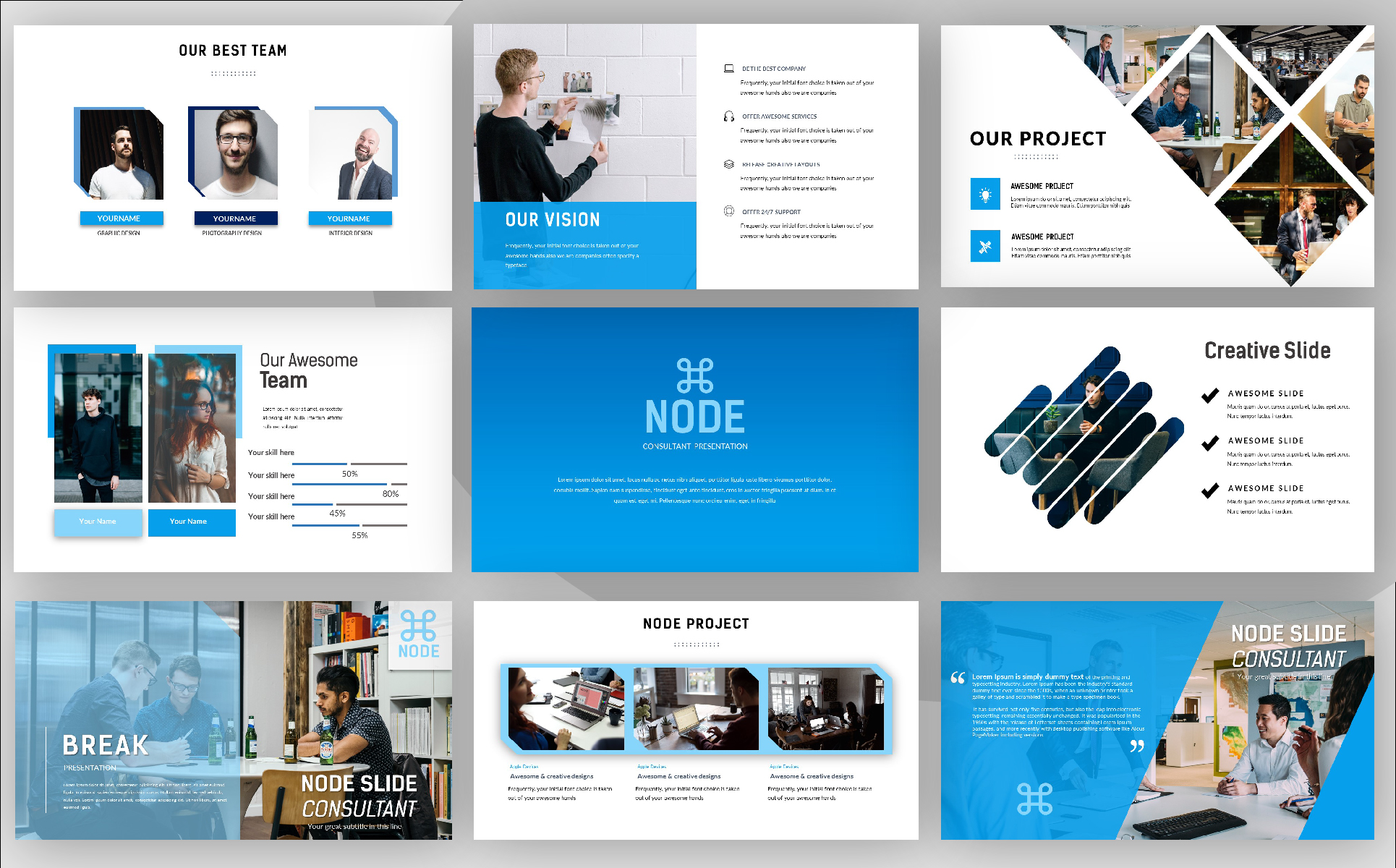Node Consultant PowerPoint template