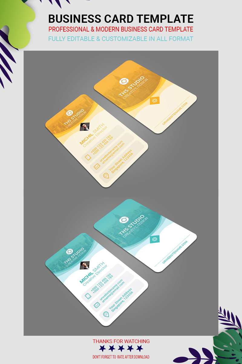professional and modern Business Card - Corporate Identity Template