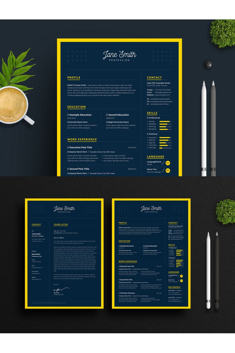 Dark Resume Template