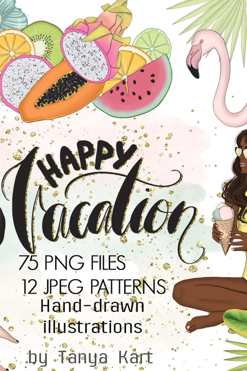 Happy Vacation Summer Design Kit - Illustration