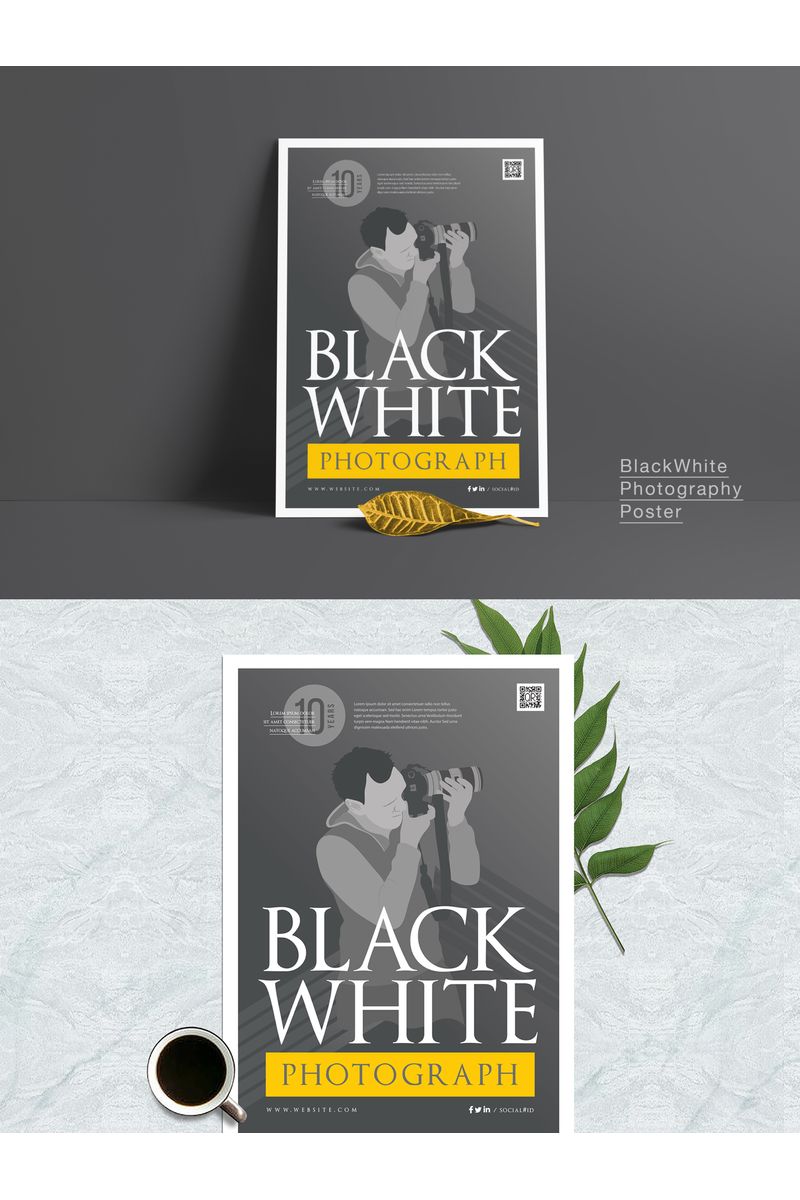 Black White Minimal Photography Poster - Corporate Identity Template