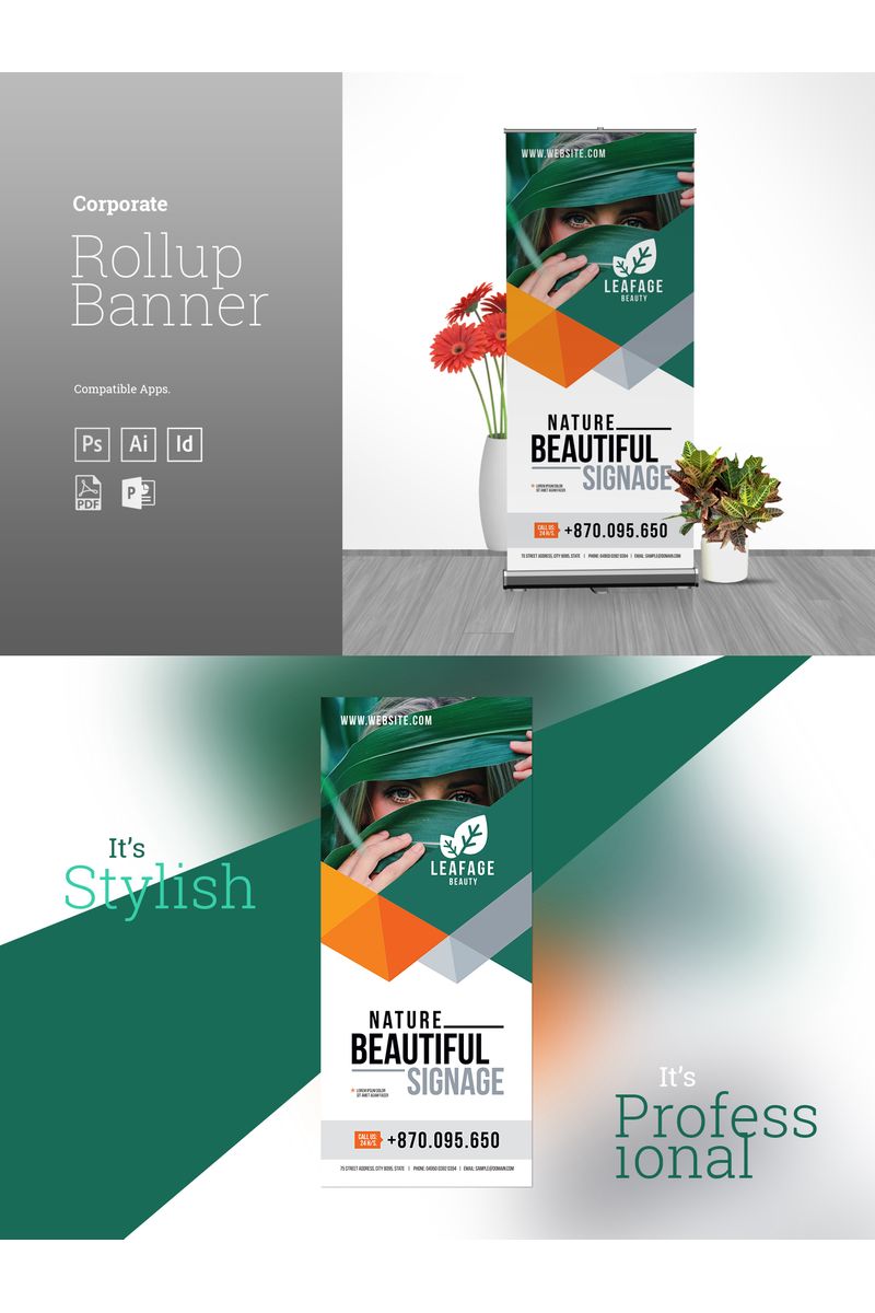 Corporate Rollup Banner - Corporate Identity Template