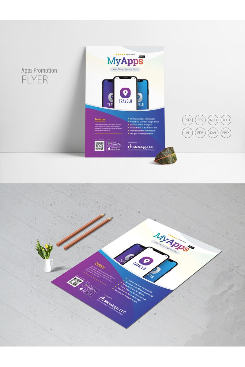 Apps Promotion Flyer - Corporate Identity Template
