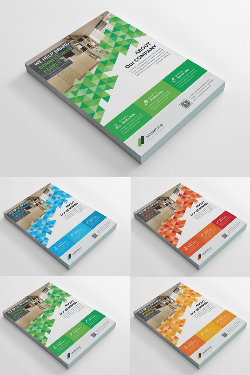 Green Color  Flyer - Corporate Identity Template