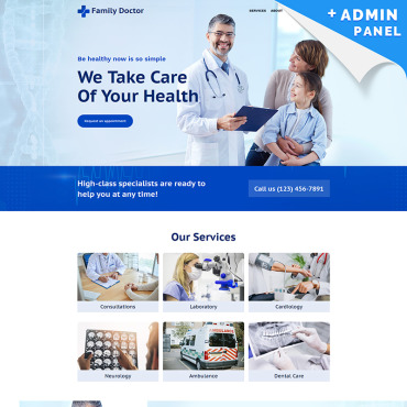 Doctor Med Landing Page Templates 98973