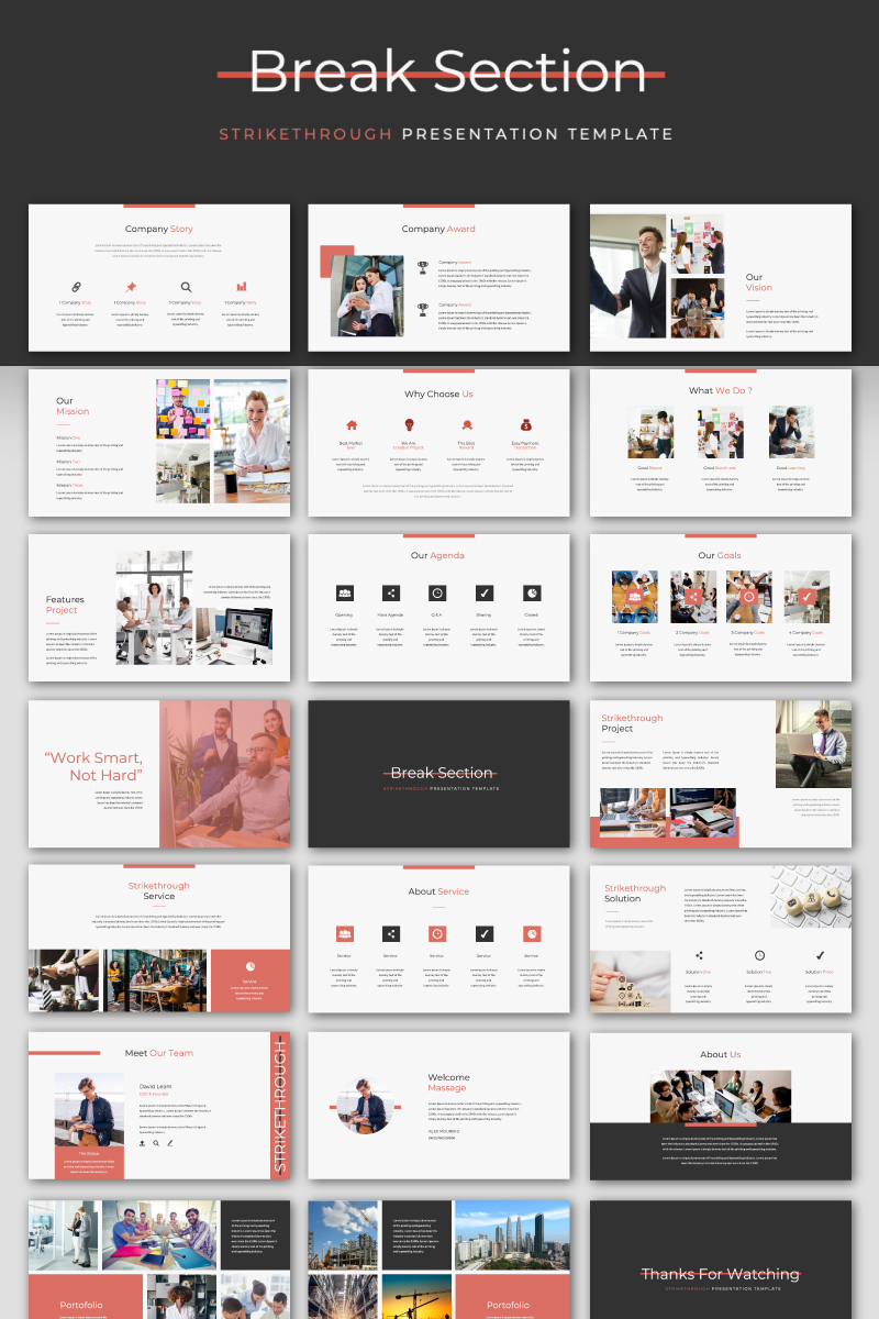 STRIKETHROUGH - Presentation - Keynote template