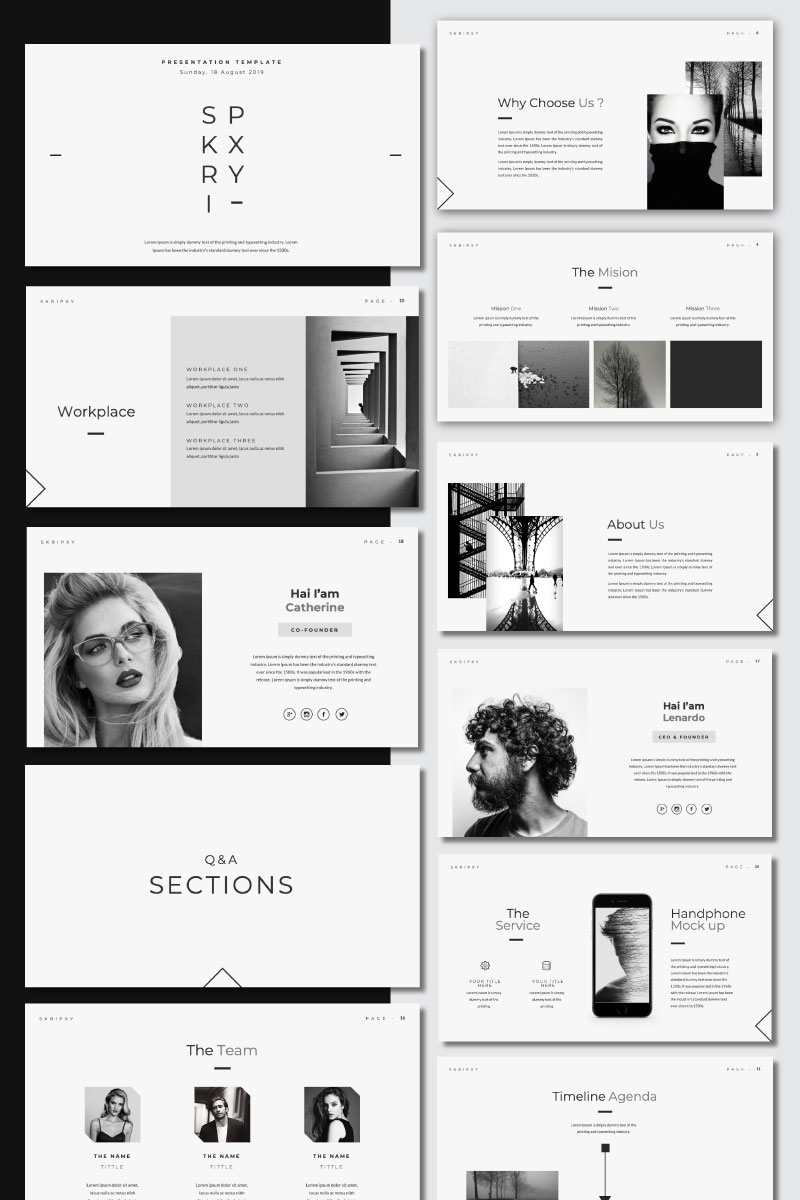 SKRIPXY - Clean Presentation - Keynote template