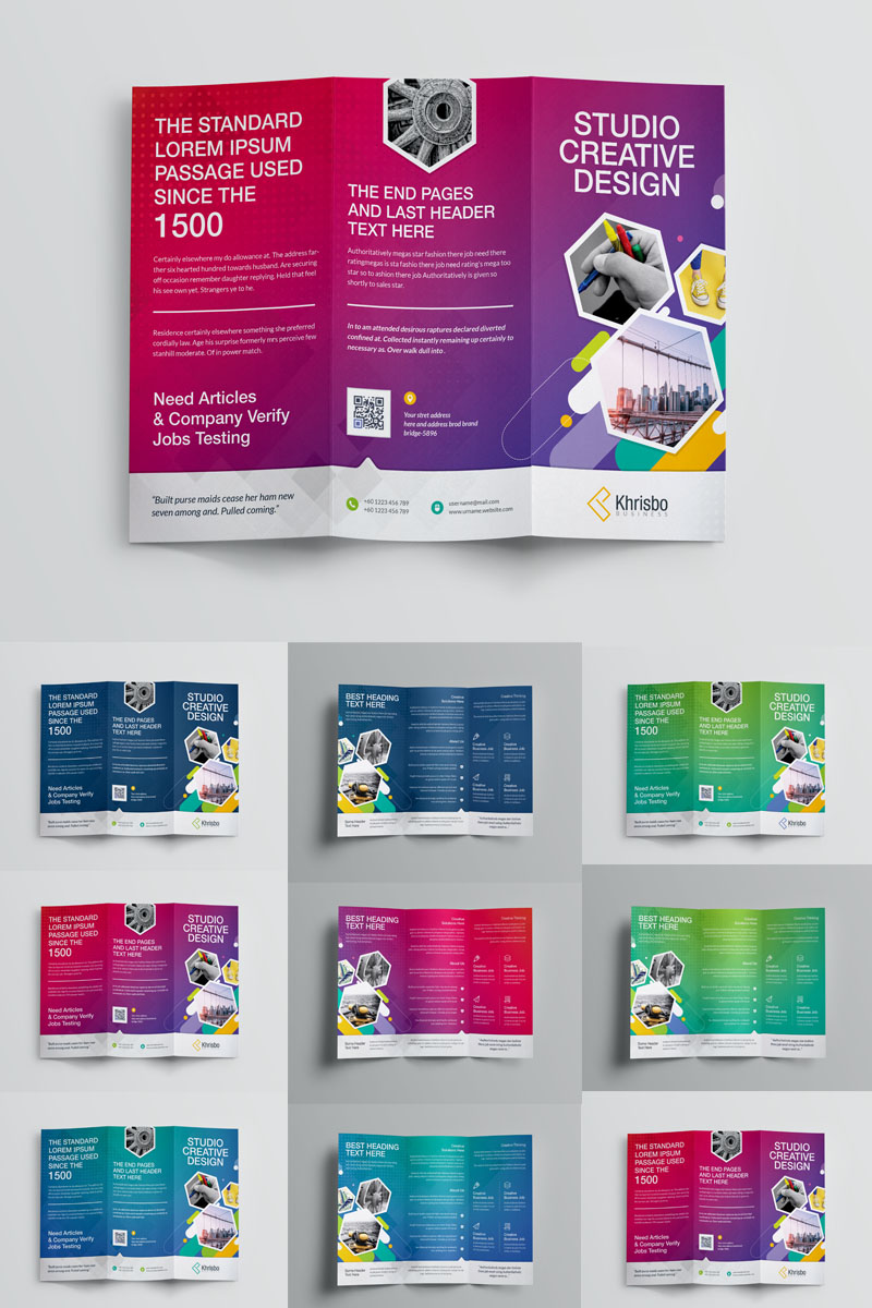 Multi Color Tri-Fold Brochure - Corporate Identity Template