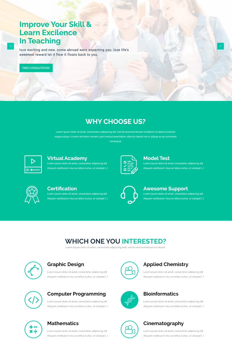 LMS Education - Html5 Website Template