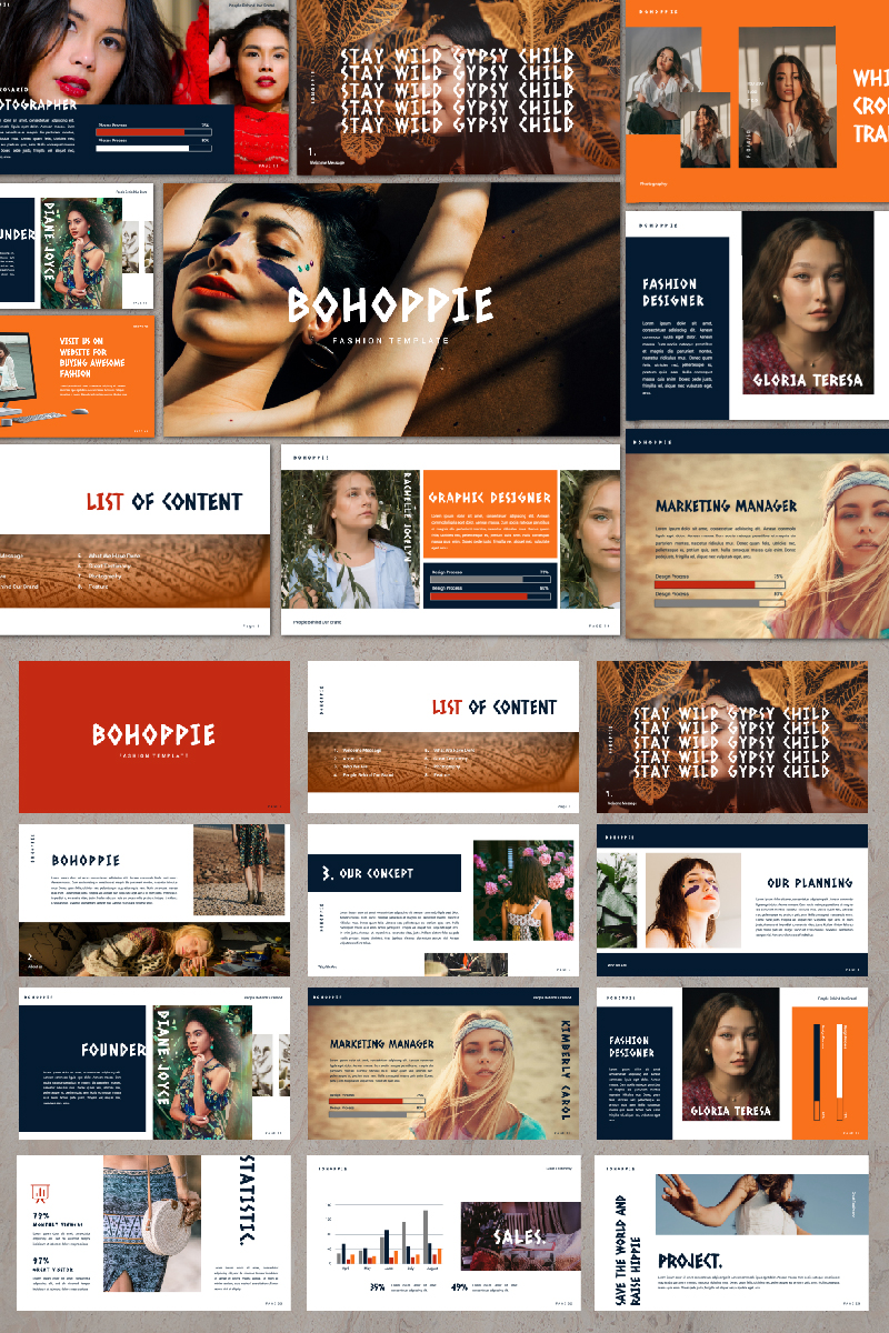 Bohoppie Presentation PowerPoint template