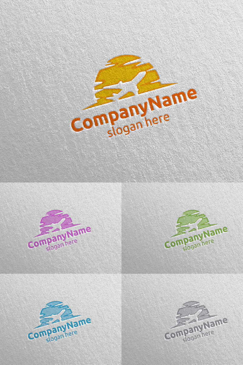 Travel and Tourism for Hotel and Vacation Illustration 5 Logo Template