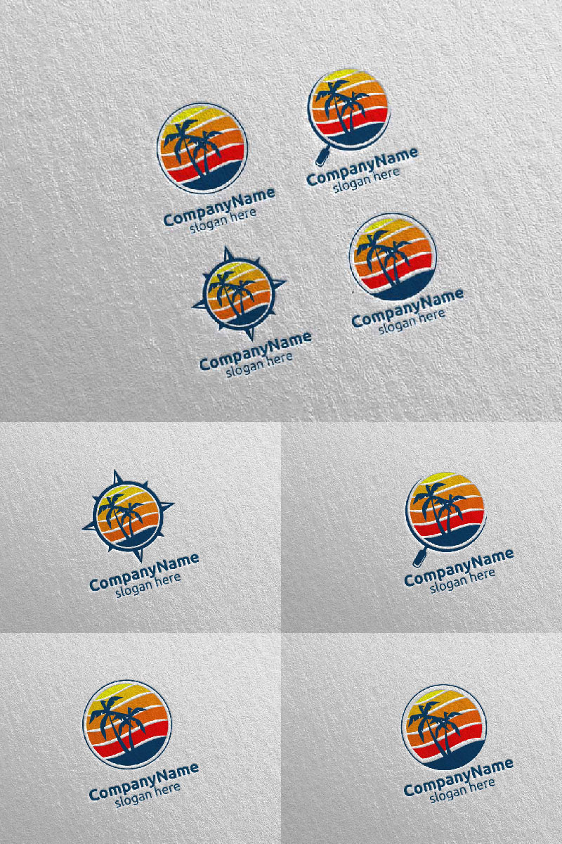 Travel and Tourism for Hotel and Vacation Illustration 1 Logo Template