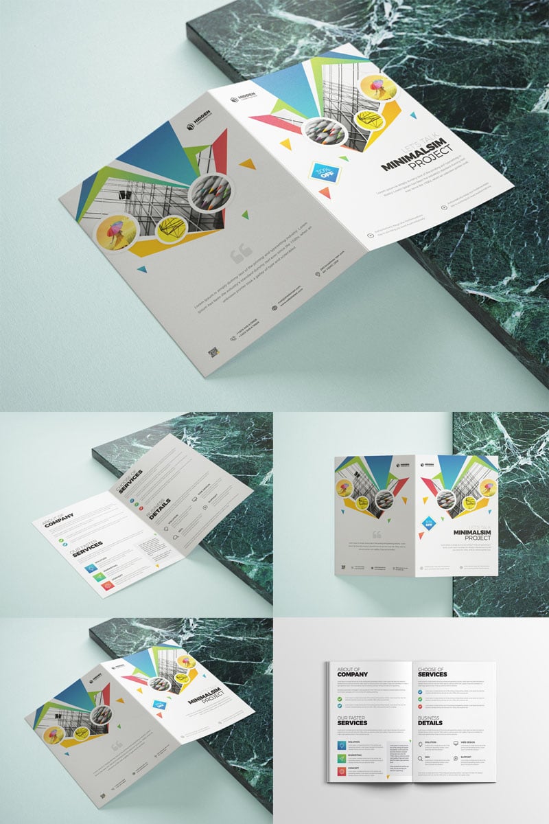Rear Cover Bi-Fold Brochure - Corporate Identity Template