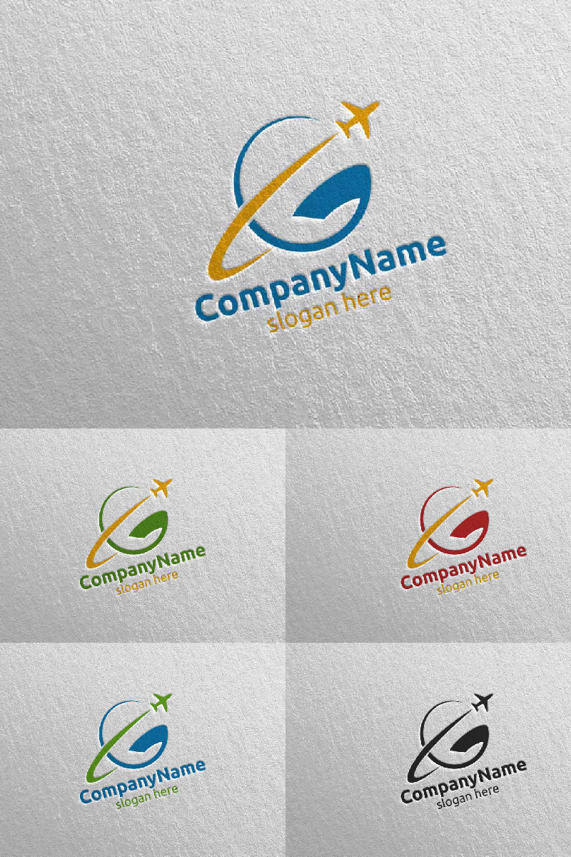 Travel and Tourism for Hotel and Vacation Illustration 4 Logo Template