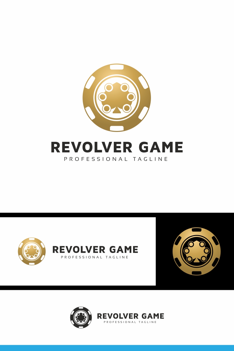 Casino Revolver Game Logo Template