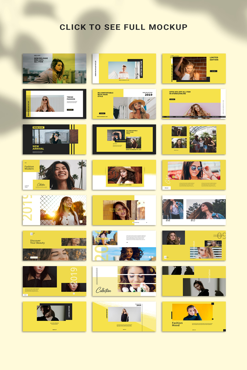 Yellow Facebook Ads Banners Social Media Template