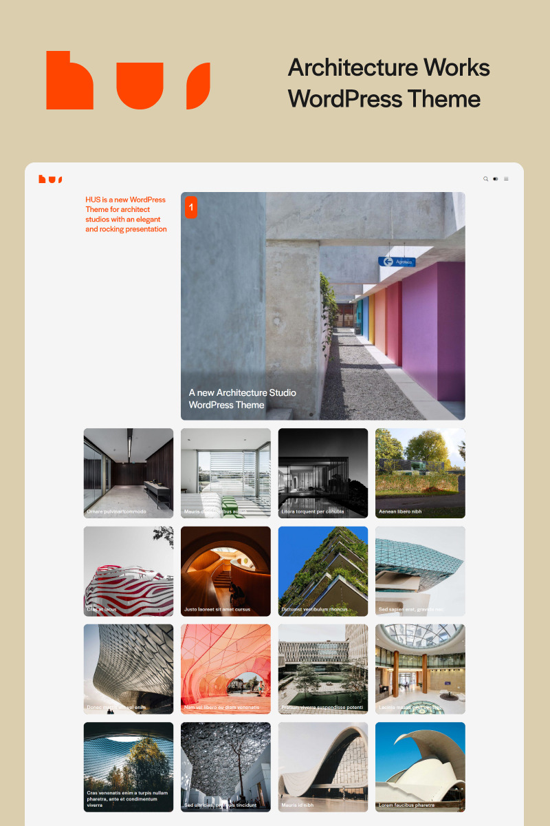 HUS - Architecture Studio Works WordPress Theme