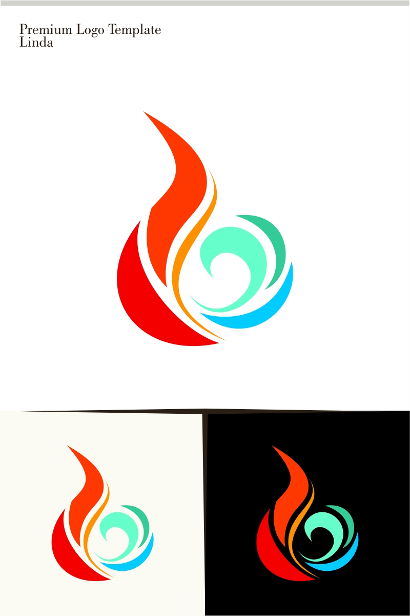 Fire Water Logo Template