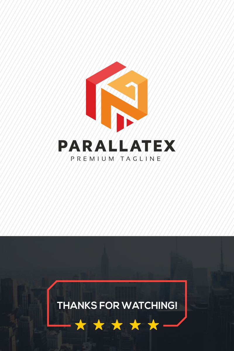 Parallatex P Letter Logo Template